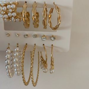 Fashion earrings 4 setts